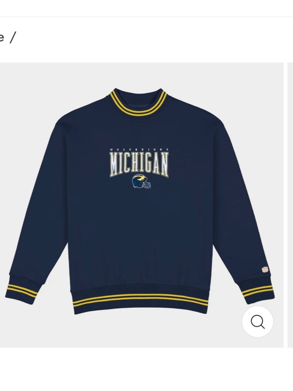 Homefield Michigan Football Embroidered Tri-Stripe Crewneck